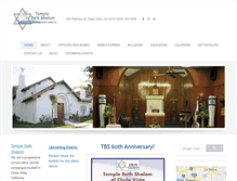 Tablet Screenshot of bethshalomtemple.com